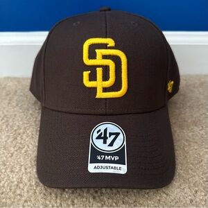 San Diego Padres Hat ‘47 Brand MVP Cap Adjustable OSFA MLB New